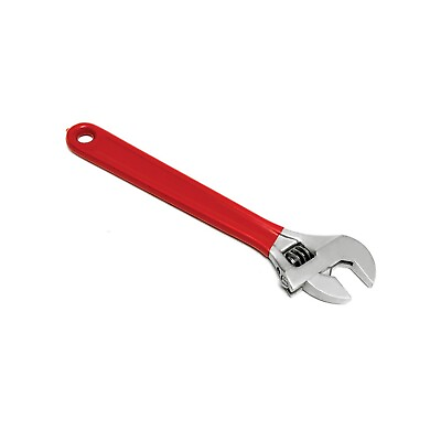 #ad 15quot; Adjustable Wrench w Hi Visibility Red PVC Handle by ContractorsX