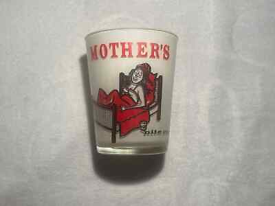 #ad Vintage Mother#x27;s Glass Nite Cap Frosted Barware Novelty Gift Cup