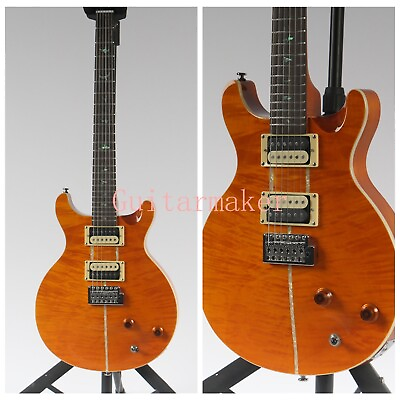 #ad 6 String Electric Guitar Mahogany Body HH Pickup Flamed Maple Top Tremolo Bridge