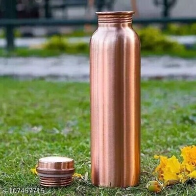 #ad 100 Pure Copper Water Bottle for Yoga Ayurveda Health Benefits 1000 ml