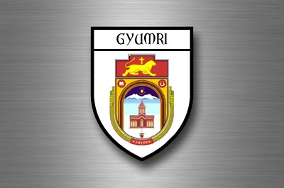 #ad Sticker decal souvenir car coat arms shield city travel armenia Gyumri