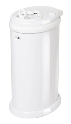 #ad Ubbi Steel Odor Locking Trash Can Registry Must Have Diaper Pail White