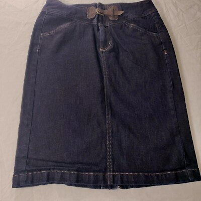 #ad Ralph Lauren Jeans Co. Premium Dark Denim Jean Skirt Size 2 28quot;x22quot; Actual
