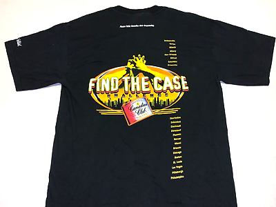 #ad Rare Vintage Canadian Club Whiskey Find The Case Challenge T Shirt Nice LARGE