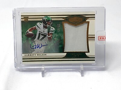 #ad Garrett Wilson 2022 Plates amp; Patches RC Auto RPA 21 25 Gold Rookie New York Jets