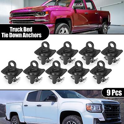 #ad 9pcs Tie Down Anchor Truck Bed Anchor for Chevy Silverado for GMC Sierra 14 21