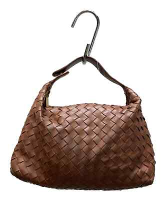 #ad BOTTEGA VENETA Mini Handbag Intrecciato Brown Leather From Japan Authentic