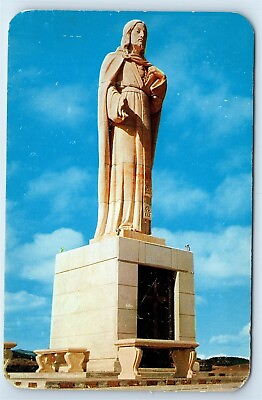 #ad Postcard Statue of the Sacred Heart Saint Frances Xavier Cabrini CO J169