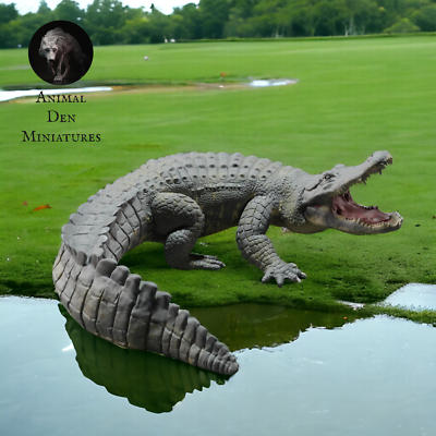 #ad Alligator Attacking 3d printed resin figure Wild Animal Figure
