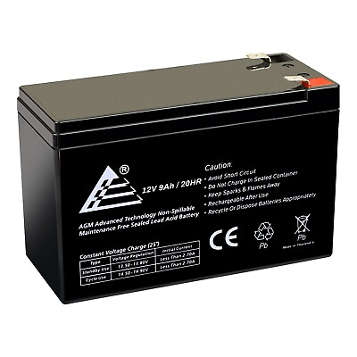 #ad UPG Replacement 12V 9AH sealed lead acid battery for electric scooter amp; toy car