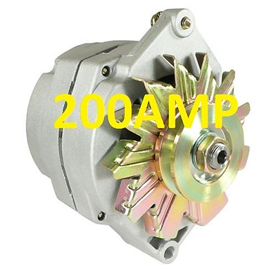 #ad 200AMP HIGH AMP ALTERNATOR SELF EXCITING 1 WIRE SYSTEM FOR CHEVY GM BUICK