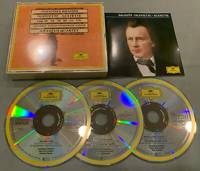 #ad Brahms Quintets amp; Sextets 1987 Deutsche Grammphon Amadeus Quartet Classical 3 CD