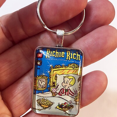 #ad Richie Rich the Poor Little Rich Boy #68 Cover Key Ring or Necklace Harvey Comic