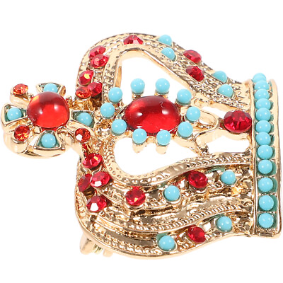 #ad Retro Crown Brooch Fashion Personality Gold Brooch Pin Badge Scarf Buckle