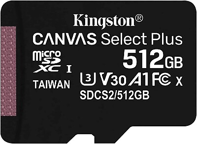 #ad For Samsung Galaxy Tab A7 A8 A9 PLUS Kingston 512GB Memory Card High Speed