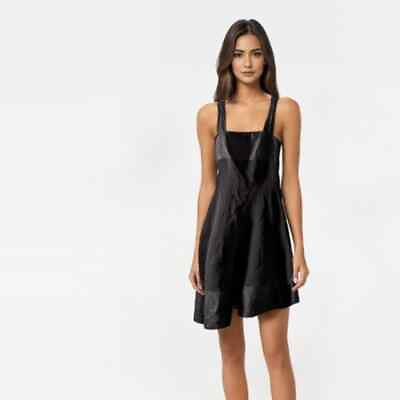 #ad AKRIS PUNTO Midi wool blend retro inspired swing dress Women#x27;s Size 6 in Black