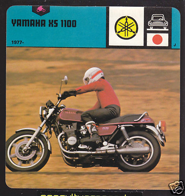 #ad 1977 1978 YAMAHA XS 1100 XS1100 Motorcycle Picture CARD