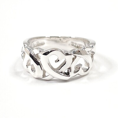 #ad TIFFANYamp;Co. Ring Triple rubbing heart Paloma Picasso Silver925 US 6.5 US Size