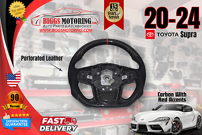 #ad 2020 2024 Custom Carbon Fiber LED Steering Wheel Fits Toyota Supra