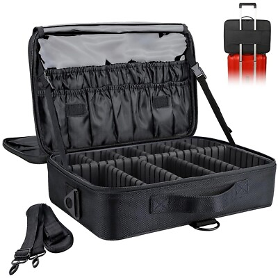 #ad Multifunction Professional Makeup Bag Portable Travel Cosmetic Organizer Case US