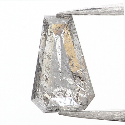 #ad 0.43 Ct Natural Loose Coffin Cut Diamond 5.90 MM Salt And Pepper Diamond QN914