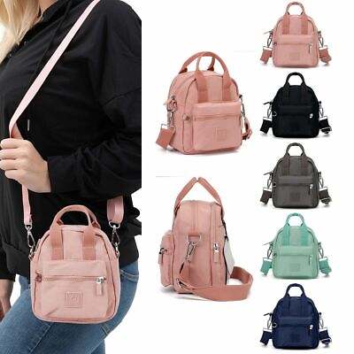 Women Mini Backpack Purse Nylon Small Shoulder Bag Travel Rucksack Multi Pockets $16.08