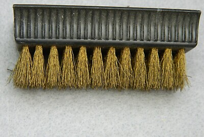 #ad Tools Wire Brush Empire Brown Plastic Wire Brass 2 1 2x 1quot; Vintage