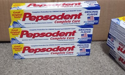 #ad 3 Pack Pepsodent Complete Care Toothpaste Original 5.5 oz 9.99 EXP 07 2024