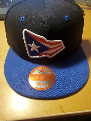 #ad PUERTO RICO SNAPBACK CAPS WITH FLAG PRINTED UNDER THE VISOR EMBROIDERED