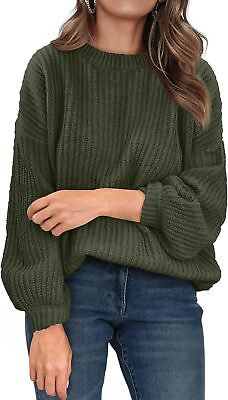 #ad PRETTYGARDEN Women#x27;s Fashion Sweater Long Sleeve Casual Ribbed Knit Winter Cloth