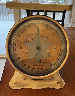 #ad Vintage 1940 1950 Baby Nursery Scale up to 30 pounds
