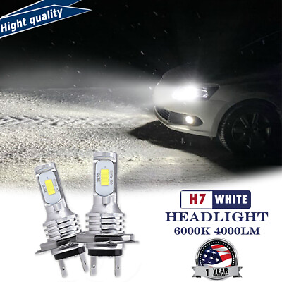 #ad 2X White LED Hi Lo Beam Headlight H7 Kit For VW Jetta 2005 2018 Passat 2001 2016