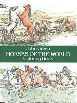 #ad Horses of the World Coloring Book Dover Nature Coloring Book GOOD