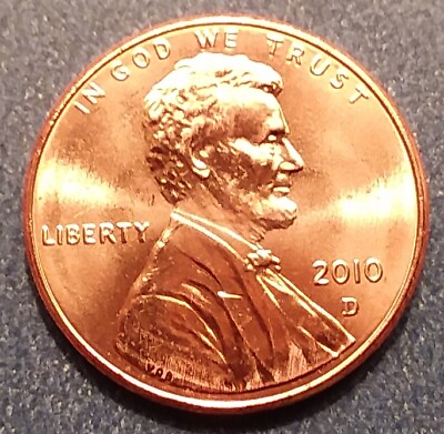 #ad 2010 D Brilliant Uncirculated Lincoln Shield Cent. Ships Free. BU condition.