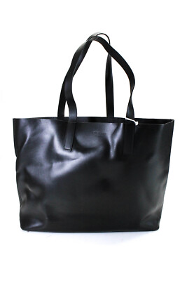 Everlane Womens The Unlined Leather Market Tote Tote Black Size OS
