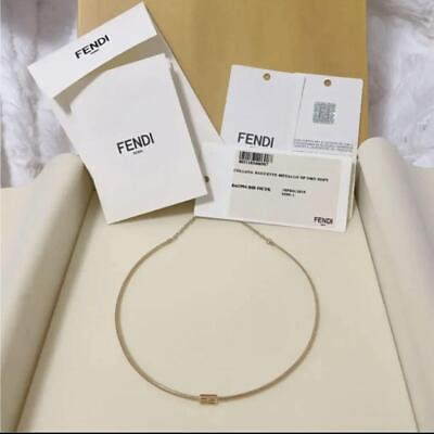#ad FENDI necklace gold metal chain FF baguette necklace 8AG994B08F0CFK New