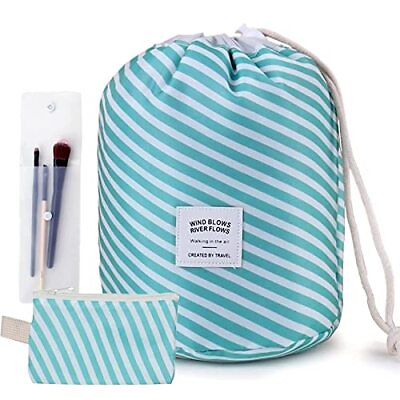 #ad INVODA Cosmetic Bag for Women Drawstring Makeup Bag Portable Travel Toiletry ...