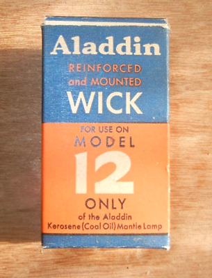 #ad ALADDIN WICK REINFORCED amp; MOUNTED for USE ON MODEL 12 ONLY ALADDIN MANTLE LAMP