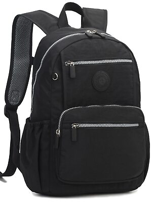 #ad Small Nylon Backpack Casual Lightweight Daypack Backpacks for Women Black