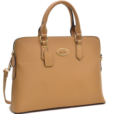 Women Classic Briefcase Faux Leather Laptop Bag Satchel Top Handle Handbag Purse