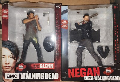 #ad The Walking Dead 10” Negan w Lucille Deluxe amp; Glenn McFarlane Toys