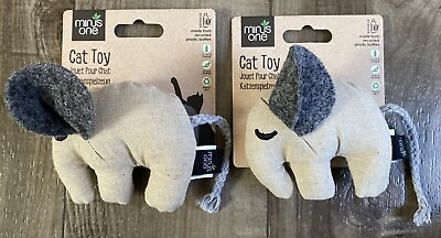 #ad NEW Lot of 2 Minus One Cat Toy Elephant 🐘 Made From Recycled Plastic Bottles