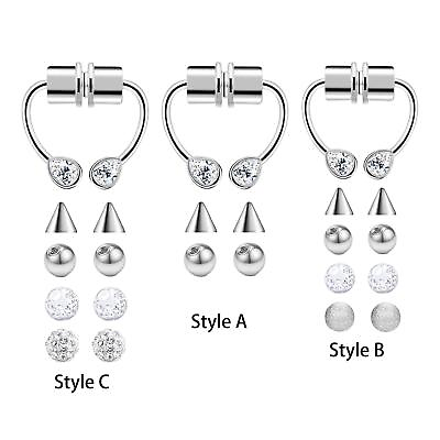 #ad Body Piercing Jewelry Nose Stud Set Ideal Gift Comfortable to Wear Accessories