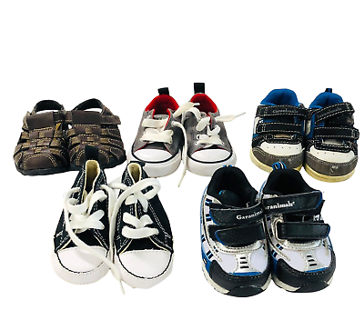 #ad Lot of 5 Toddler Boys Shoes Sneaker Sandals Size 2 amp; 3 Converse Teeny Toes Garan