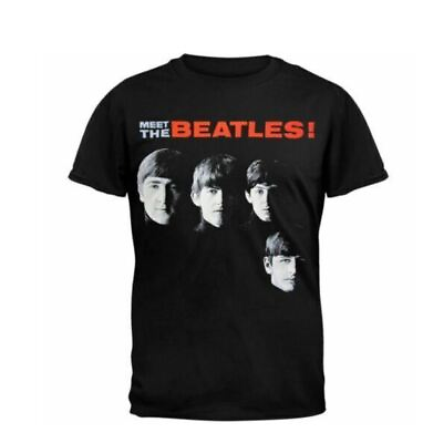 #ad NEW The Beatles Meet the Beatles T shirt Vintage Unisex Black Classic S 5XL