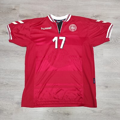#ad Denmark International Football Home Kit 2000 02 Player Issue #17