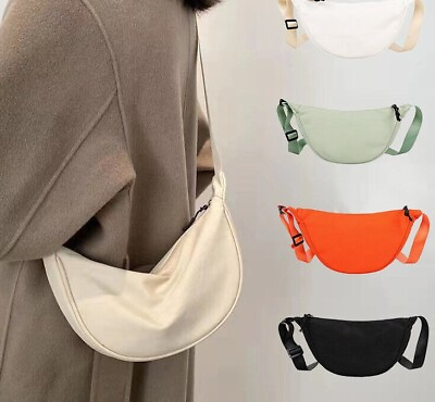 #ad Nylon Crossbody Bag Women Large Capacity Chest Bag Lightweight Shoulder Bag NEW