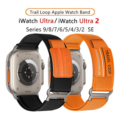 #ad Nylon Trail Loop Watch Band Strap For Apple Watch Ultra 2 9 8 7 6 SE 44 45 49mm