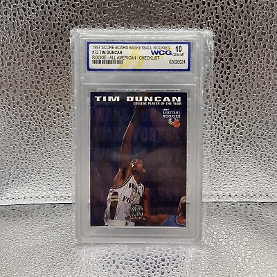 #ad 1997 The Score Tim Duncan College Player of The Year WCG 10 Mint Card #72