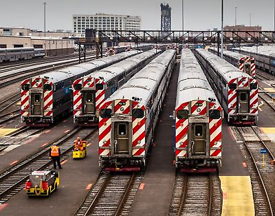 #ad CHICAGO Roosevelt Metra Railroad Yard 8.5X11 Photo